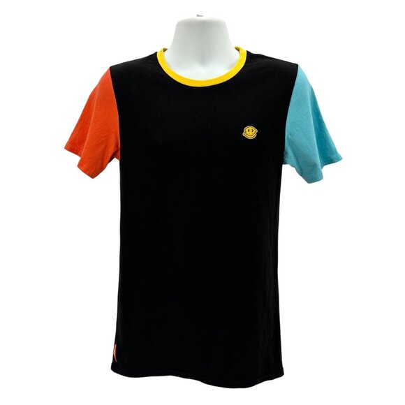 Dutch Bros Mens Medium T-Shirt Colorblock Logo Short Sleeve Ringer Tee - Picture 1 of 4
